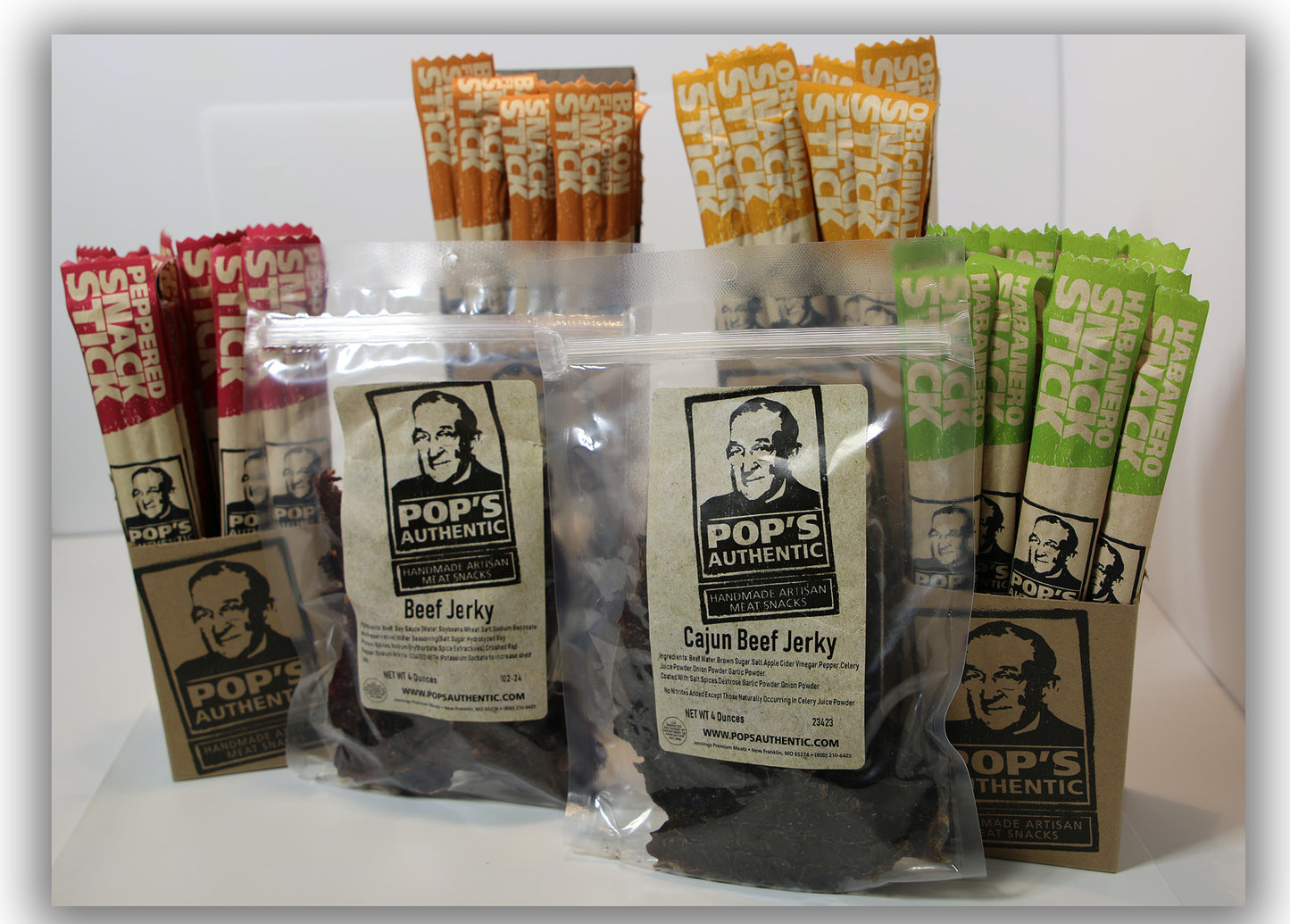 All-in-One Sampler of Snack Sticks and jerky flavors